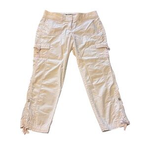 White House Black Market Off White Cargo Pants Size 6